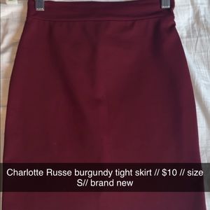 burgundy pencil skirt